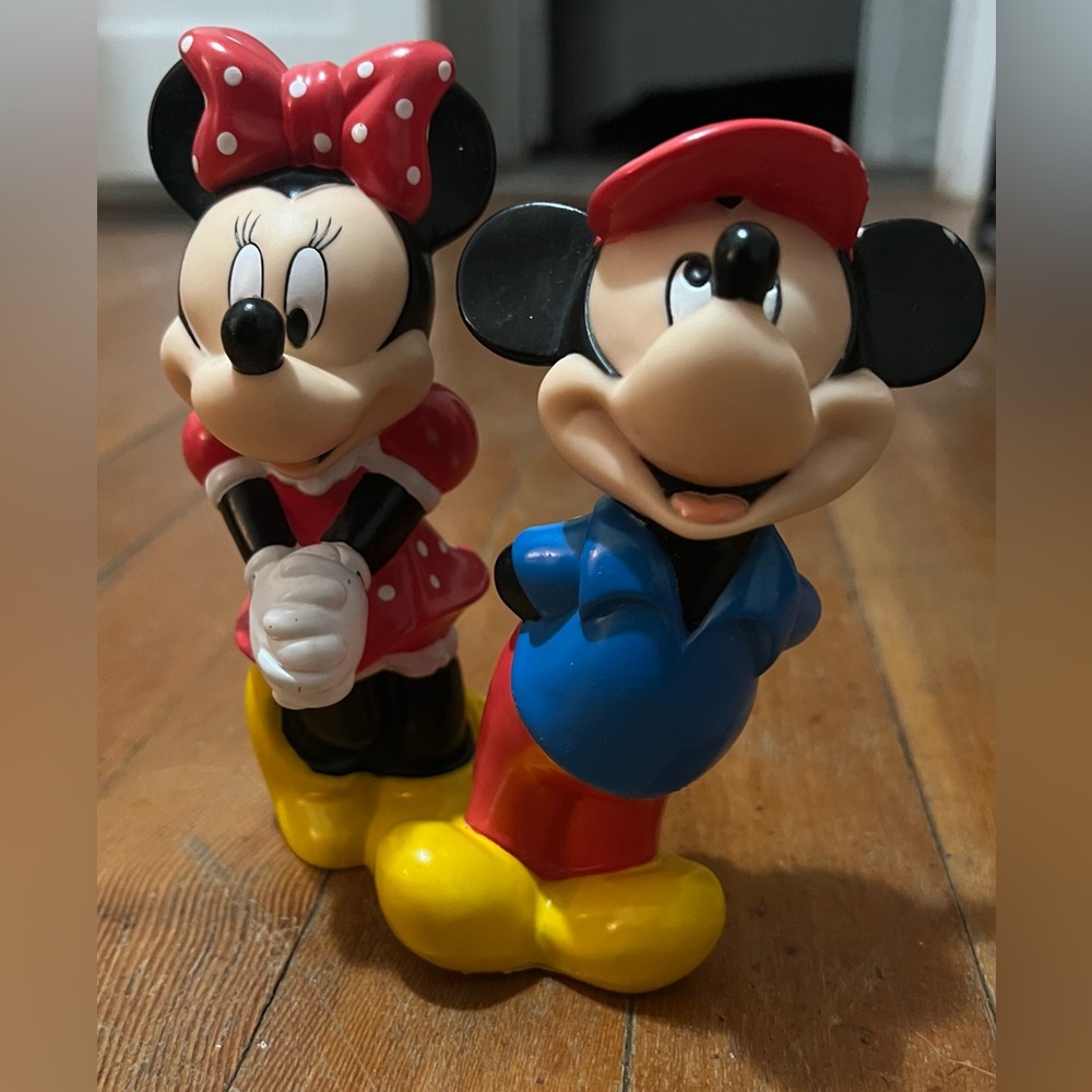 VINTAGE 80s Minnie and Mickey Mouse Toy Figurines